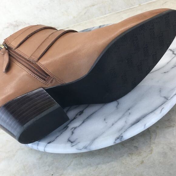 Franco Sarto Women's Tan Double Monk-Strapped Bootie Size 9W - Picture 11 of 16